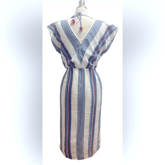 THML Blue and White Striped Midi Dress - Picture 3 of 7